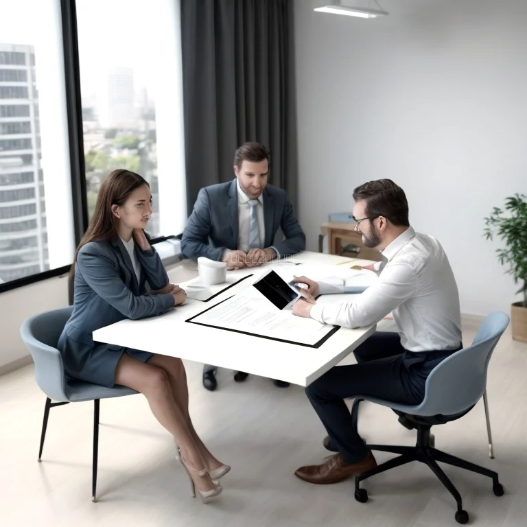 Attorney coordinating property documents with client